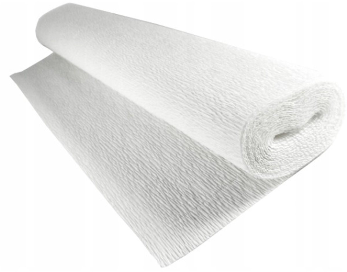 Wit Kreppapier 200x50cm voor Knutselen en Decoratie