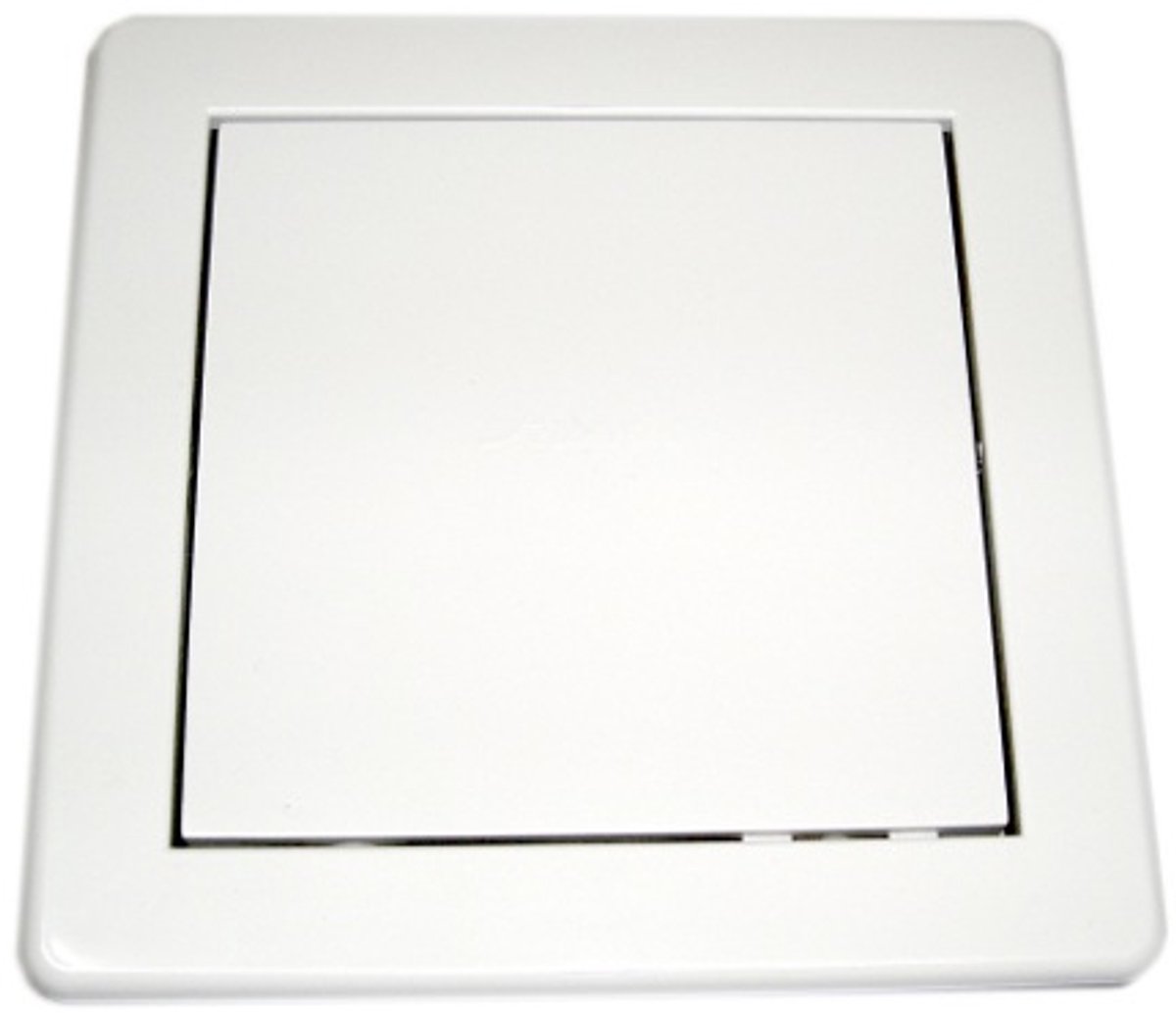 Witte PVC Inspectieluik 15x15 cm met Kliksluiting