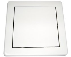 Witte PVC Inspectieluik 15x15 cm met Kliksluiting