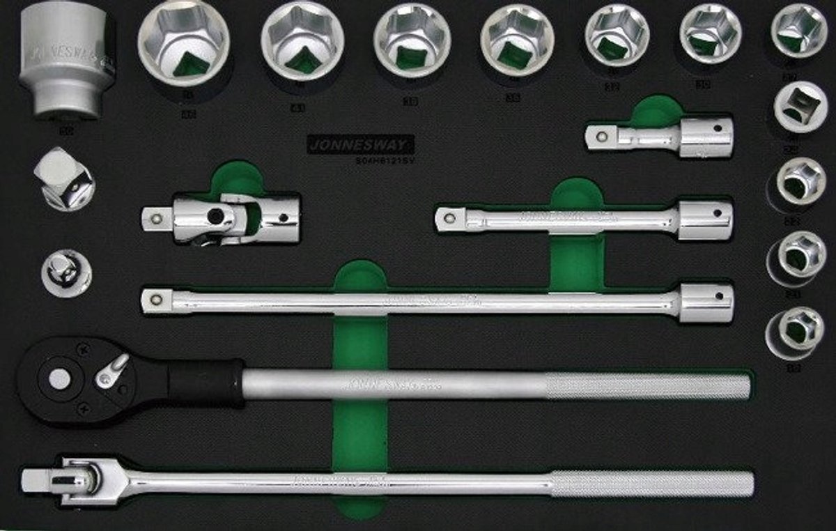 Jonnesway Dopslagdoppen Set 3/4" 19-50mm 20-delige EVA Inlay