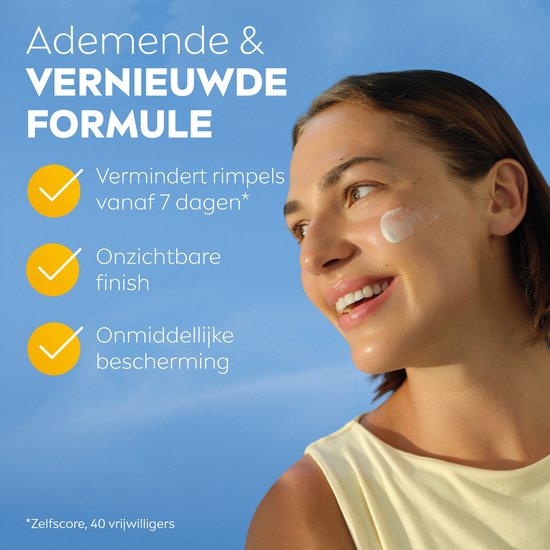 NIVEA SUN UV Face Anti-Age Q10 SPF50 - Zonnebrand Gezicht - Anti Rimpel Zonnebrandcrème - Anti-Age - 40ml