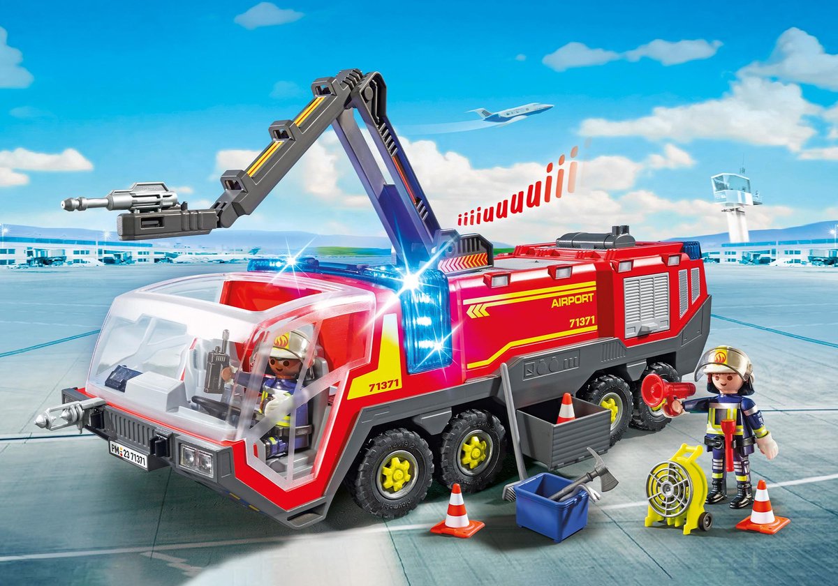PLAYMOBIL City Action Luchthavenbrandweerwagen met licht en geluid - 71371 — afbeelding 8