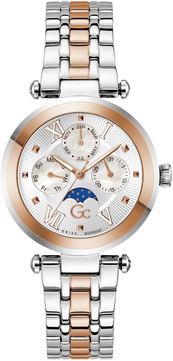 Gc Gc Topchic Quartz Analoog Horloge Zilver En Roos Kast: 100% Roestvrij Staal | Bracelet 100% Roestvrij Staal 36.5 mm Z62001L1, Z62002L9, Z62003L3