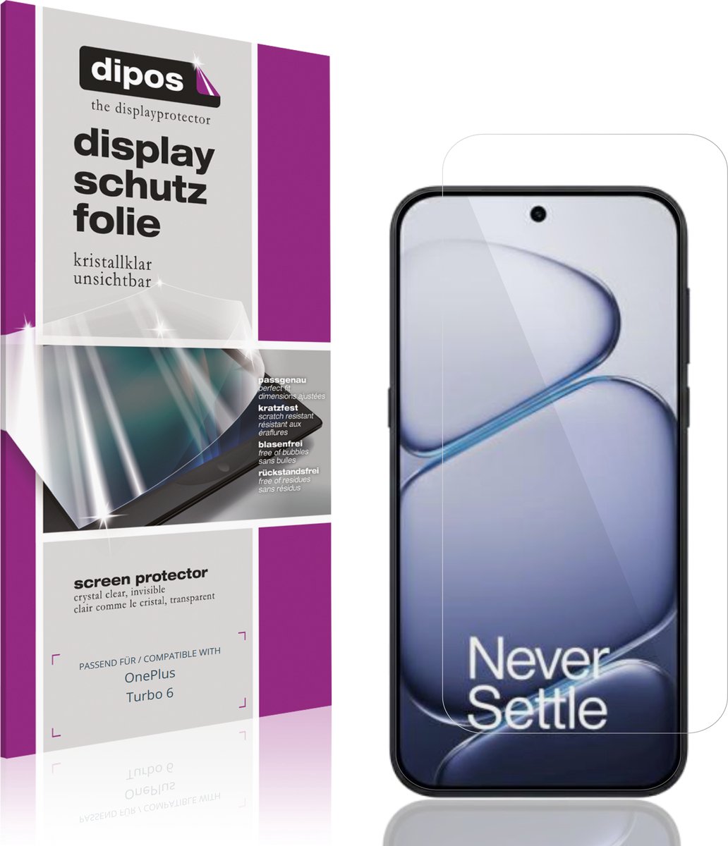 dipos – 4x Beschermfolie geschikt voor OnePlus Turbo 6 | Krasbestendige & heldere Screenprotector Ultra-Thin