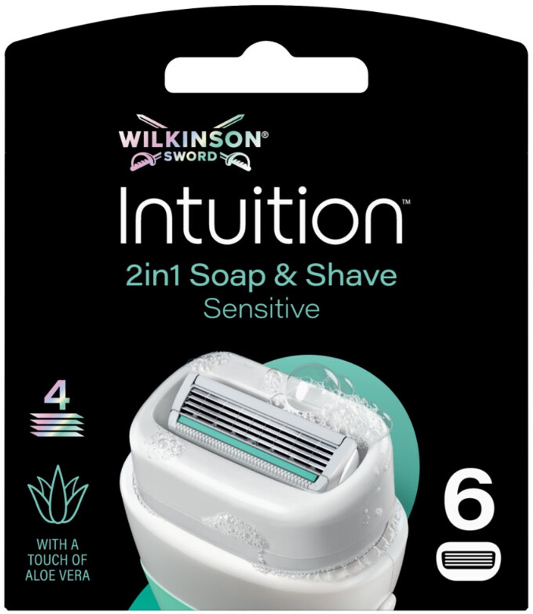 Wilkinson Intuition 2in1 Soap and Shave Navulmesjes - 6 stuks