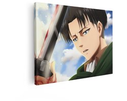 Artaza Canvas Schilderij Levi Ackerman - 120x90 cm - Anime Wanddecoratie Attack On Titan - Muurdecoratie Slaapkamer - Schilderijen Op Canvas
