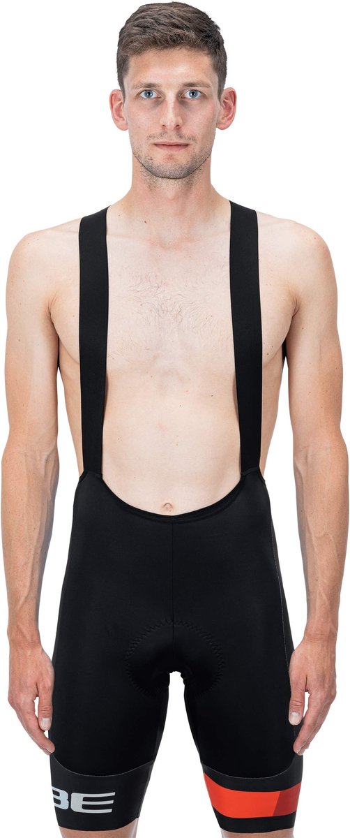 CUBE TEAMLINE BIB SHORTS PRO BLACK/RED M