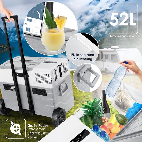 Elektrische Koelbox 52L met APP Controle en USB-Aansluiting - Ideaal voor Auto en Camping — afbeelding 2