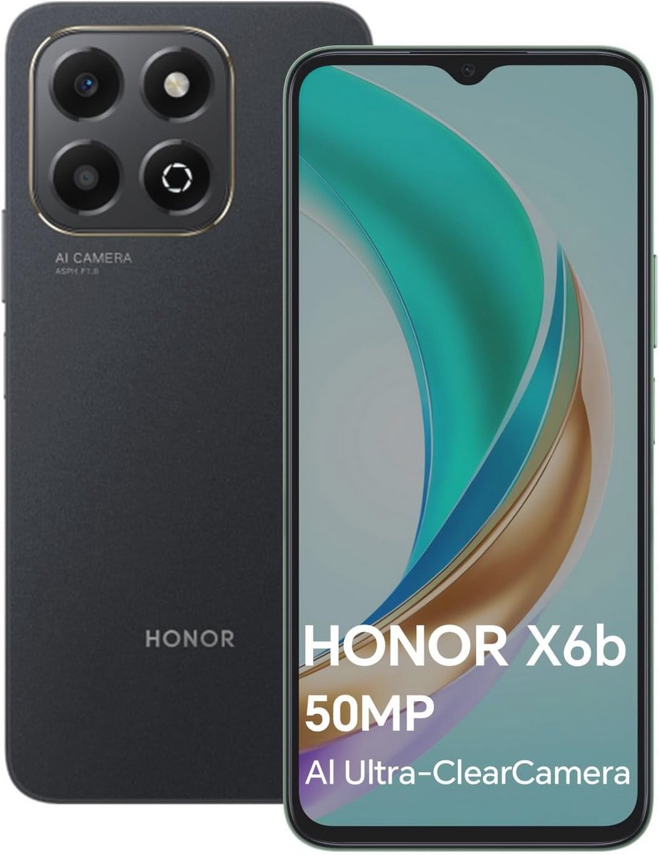 Smartphone 4GB RAM, 128GB Opslag, 5200mAh Batterij, 50MP Camera, 6,56 inch, 90Hz