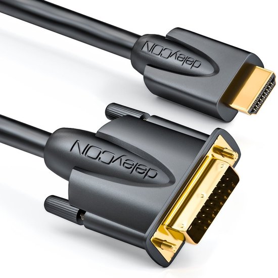 5 Meter HDMI naar DVI Kabel 24+1 - 1080p Full HD Ondersteuning ...