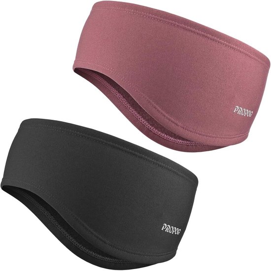 Hoofdband voor heren en dames, winter, fleece, windstopper, oorbeschermers, warme haarband voor joggen, hardlopen, wandelen, fietsen en motorrijden