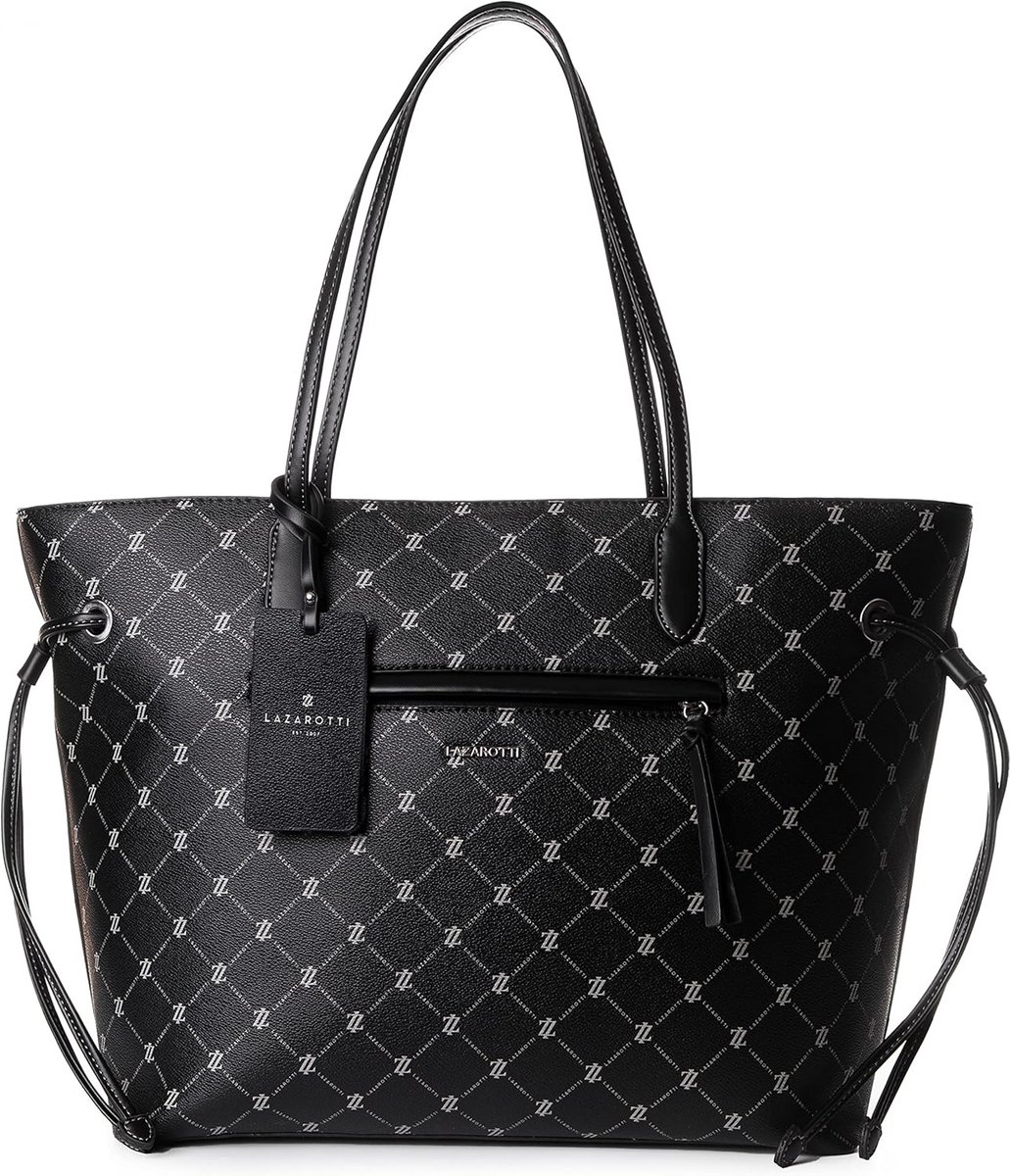 Ruime Zwarte Shopper Tas van Kunstleer voor Dames en Heren