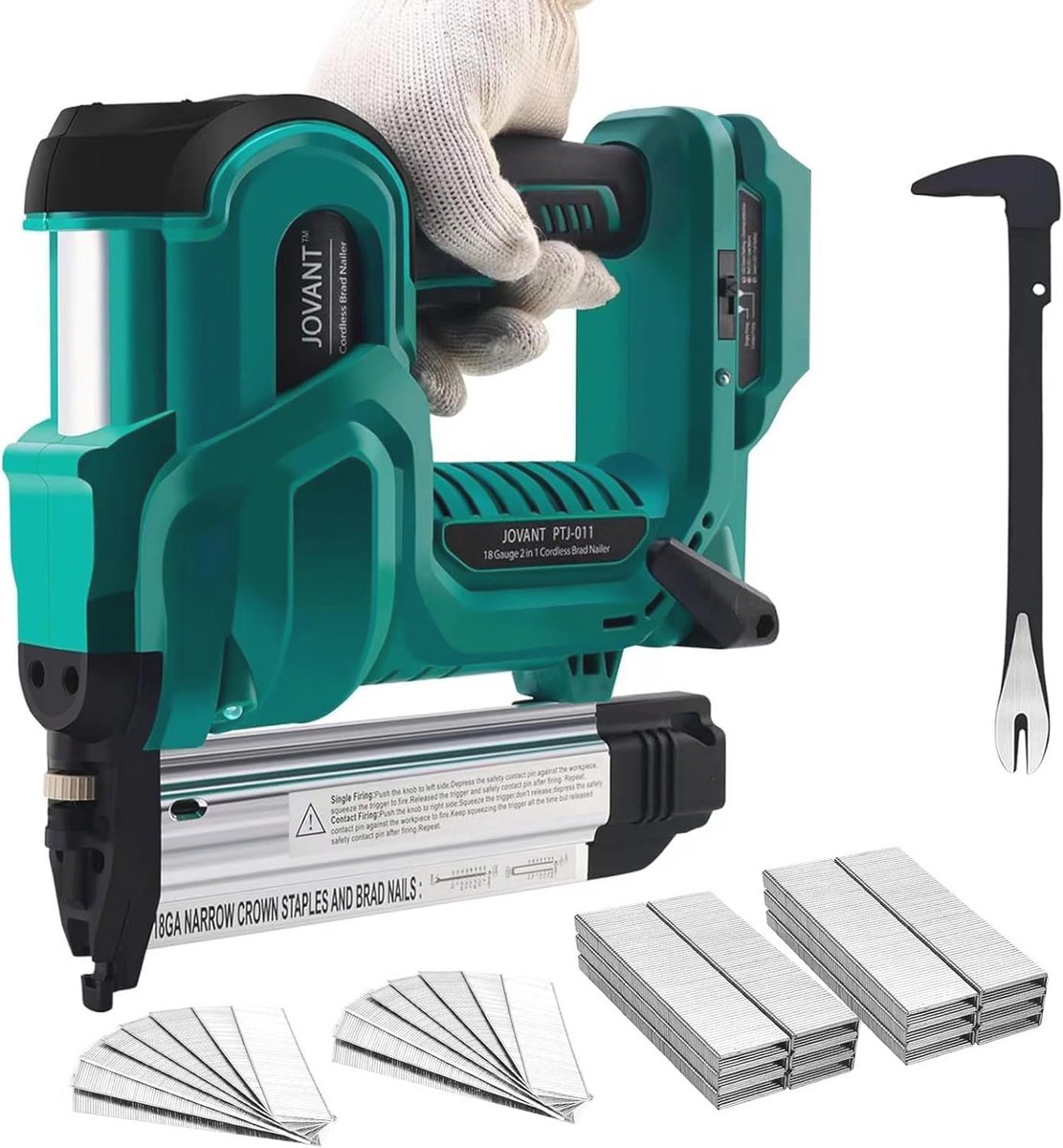 2-in-1 Accu Brad Nailer 20V - Veelzijdig Batterijnagelpistool voor Houtbewerking en Timmerwerk