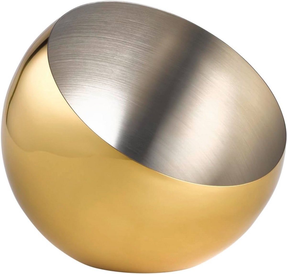 Schaal Sphere - Ø 24 cm, 2 liter, Roestvrij Staal met Goud-look