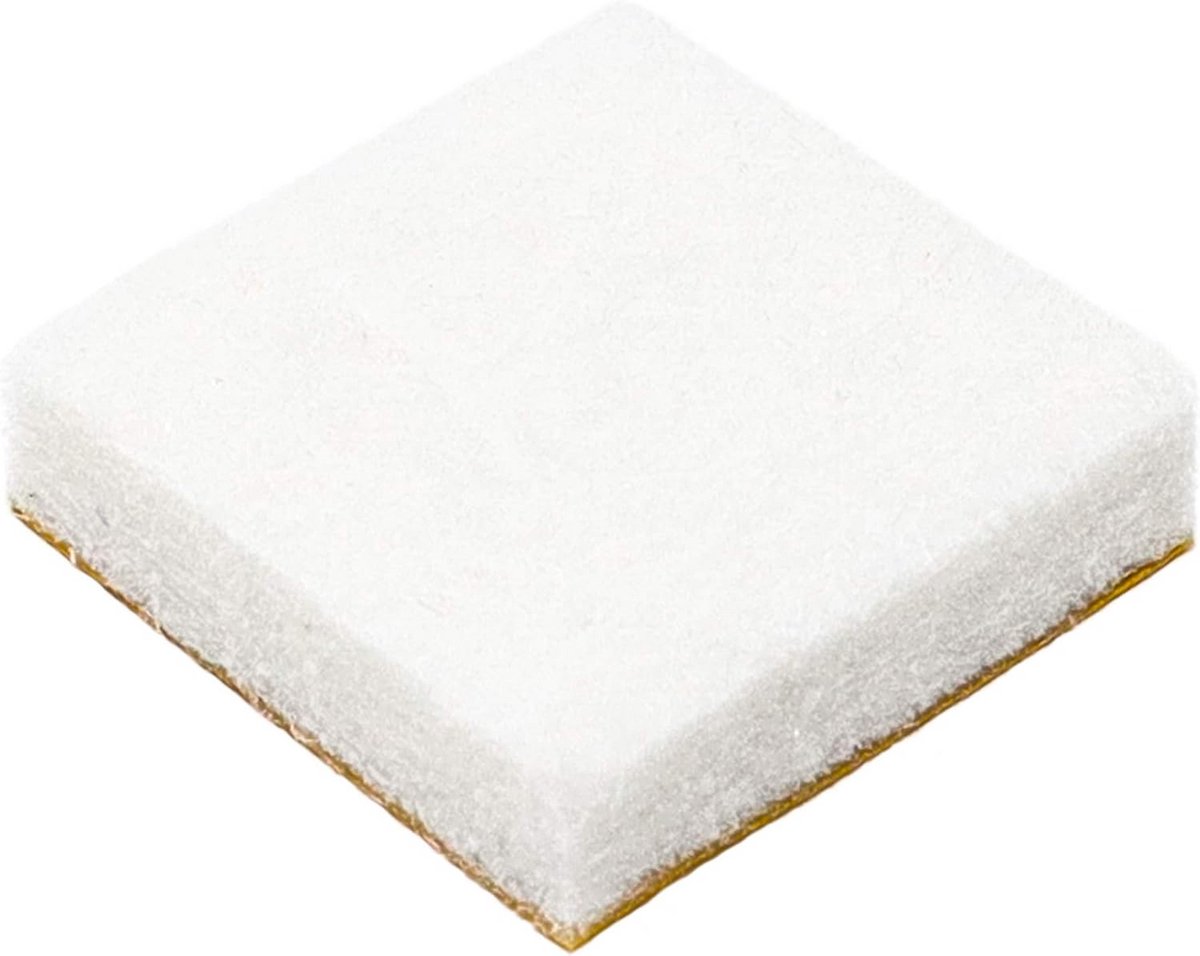 32x Vierkante Witte Viltglijders Zelfklevend 20mm - Krasvrije Meubelbeschermers 5,5mm Dik