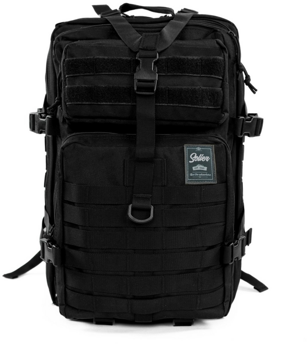 Solier SV22 Ranger tactische rugzak 50 liter – multifunctionele outdoor rugzak met MOLLE, zwart