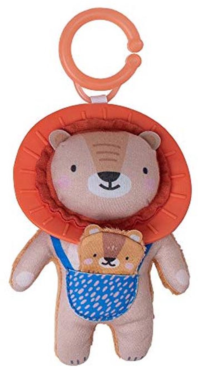 Zachte Pluche Leeuw Knuffel Speelgoed voor Baby's met Rammelaar en Bijtring