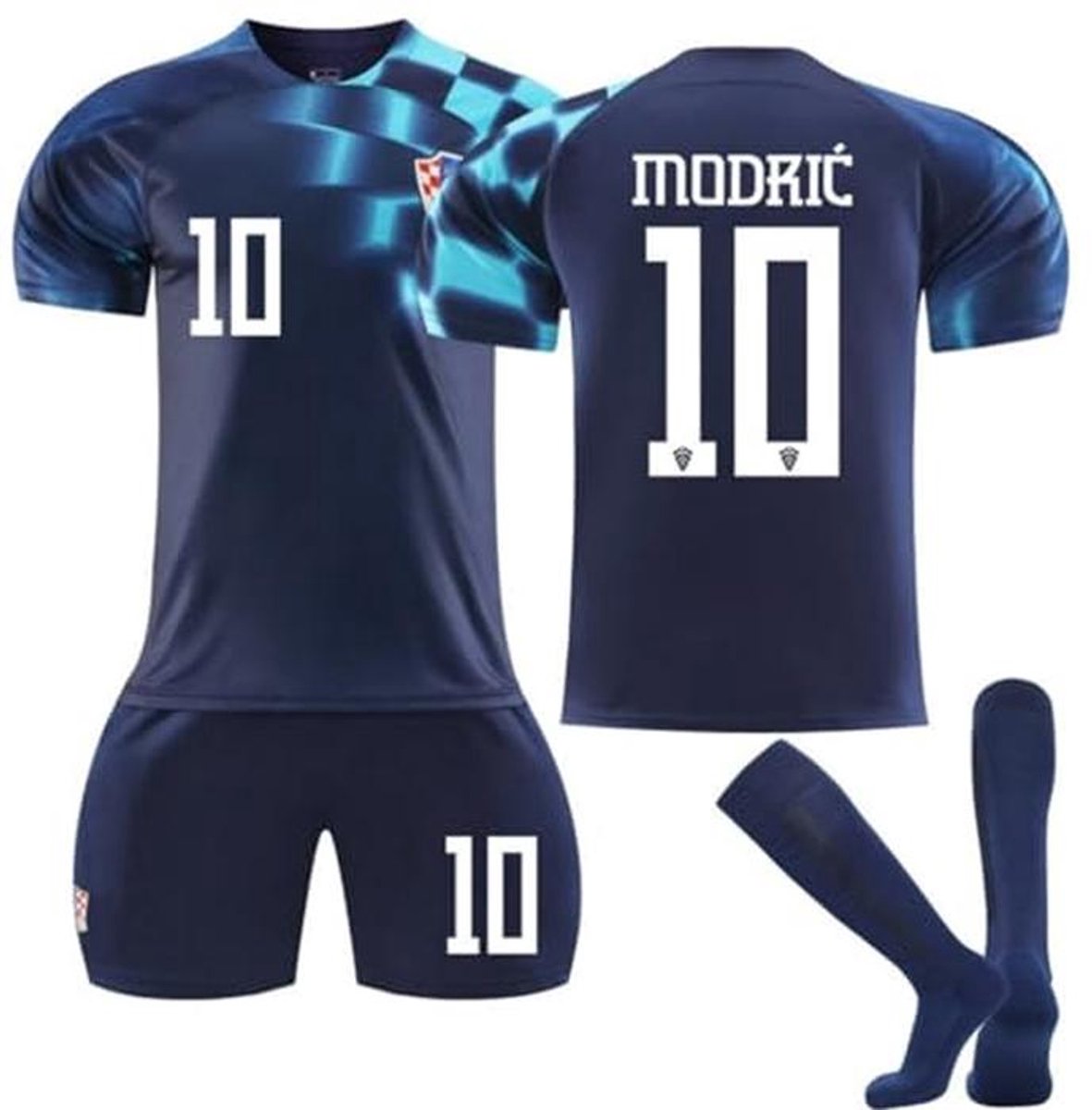 Voetbalshirt voor Kinderen - Kroatië Uitstraling met Shorts en Sokken, Ideaal Voor Fans