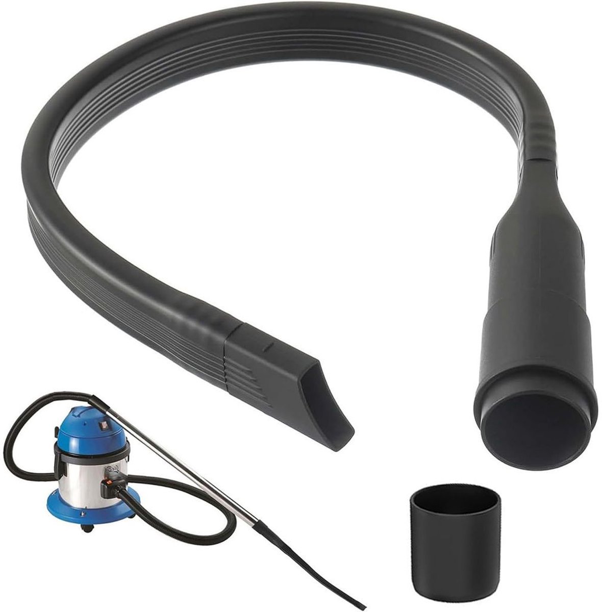 Flexibel spleetmondstuk voor stofzuigers, 62 cm lang, plat verlengstuk voor stofzuigers met een aansluiting van 32 mm en 35 mm.