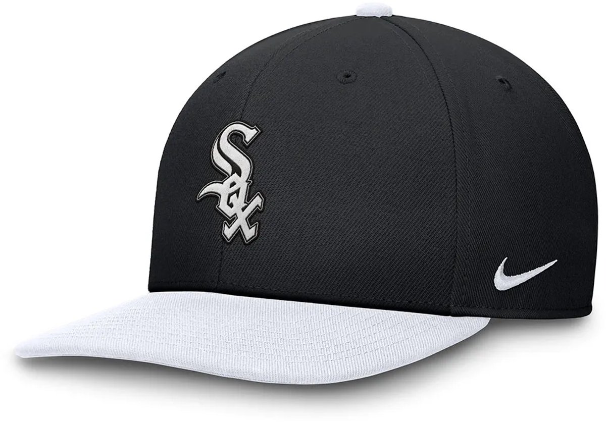 Nike Mlb Chicago Sox Dri-fit Pro Structured Square Bill Pet S-M Zwart