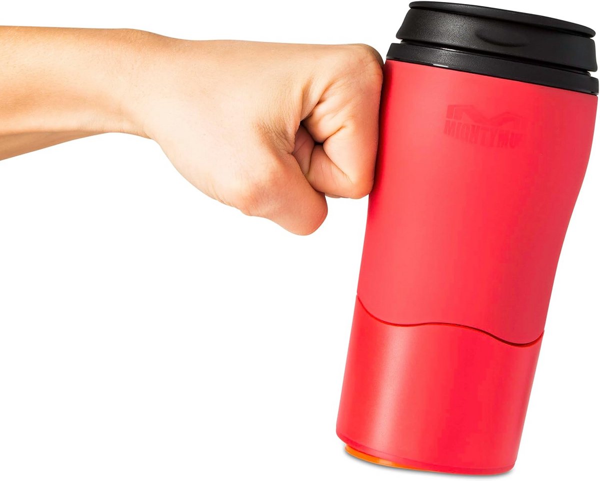Isolerende Reismok met Antikantel Technologie 470 ml RVS Rood