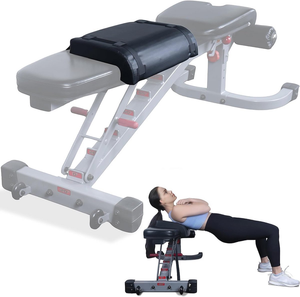 Hip Thrust Bench Pad voor Schouder en Nek Ondersteuning - Schuim Pad voor Gewichtheffen en Fitness