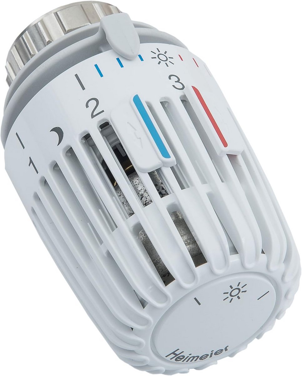 Thermostaatkop met K-instelling voor Radiatorverwarming in Wit