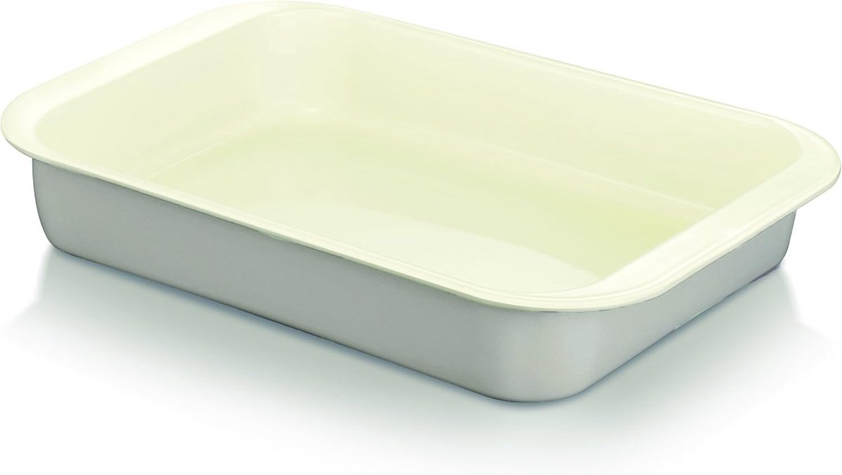 Emaille Ovenschaal Rechthoekig 30x23cm - Hoge Kwaliteit Bakvorm