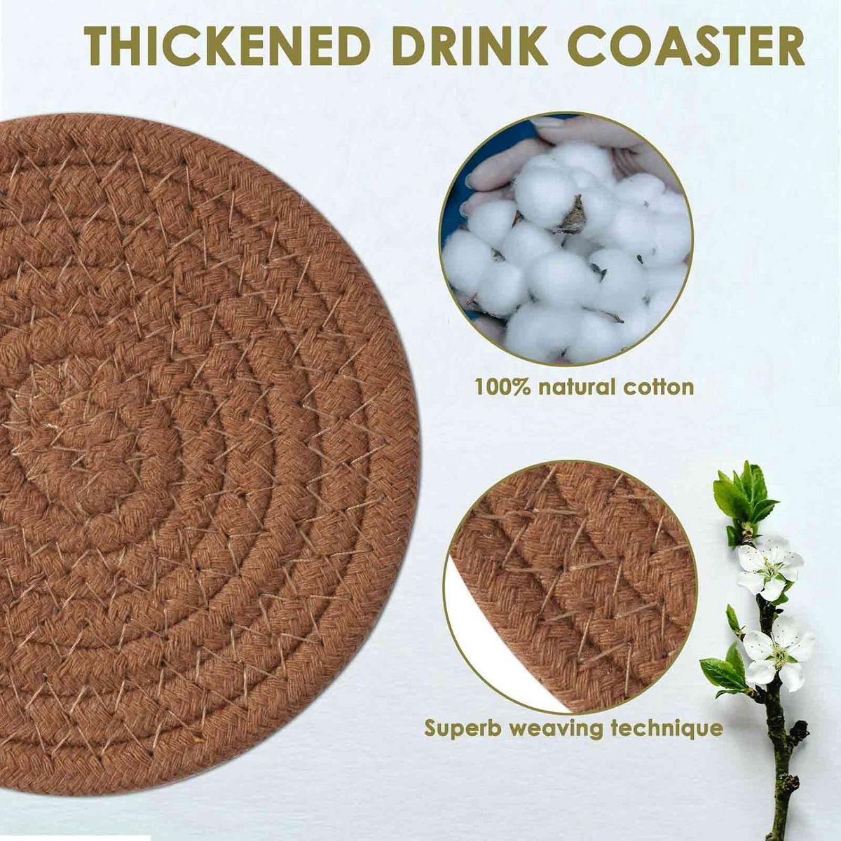 Set van 8 Absorberende Onderzetters met Houder - Bescherming Tafelblad