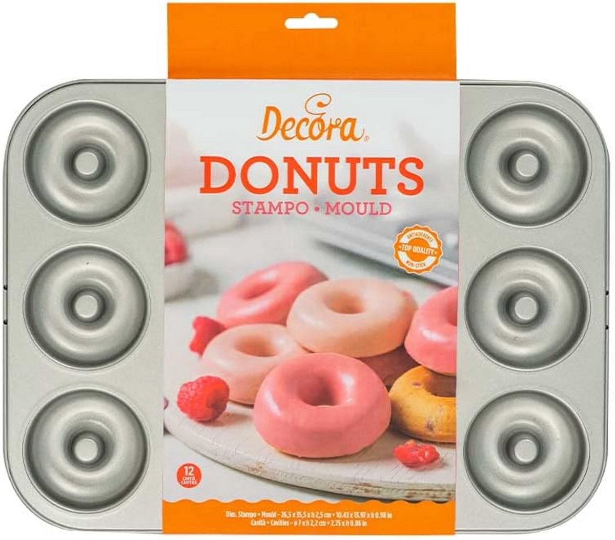 Bakvorm voor 12 Donuts met Anti-Aanbaklaag