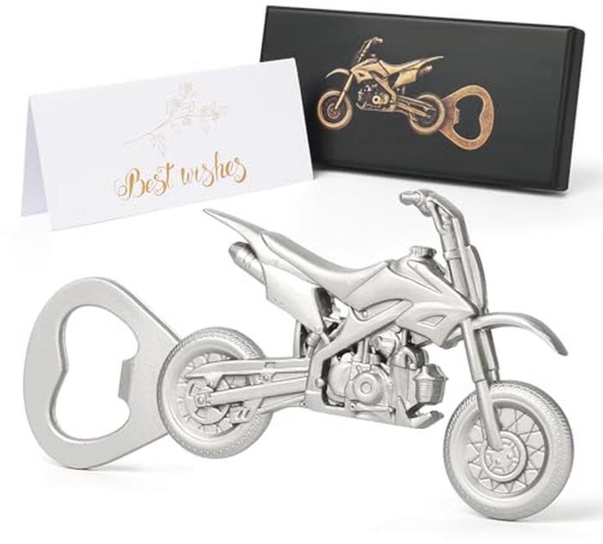 Vintage motorfiets flesopener - Uniek cadeau voor mannen, ideaal voor Vaderdag en verjaardagen