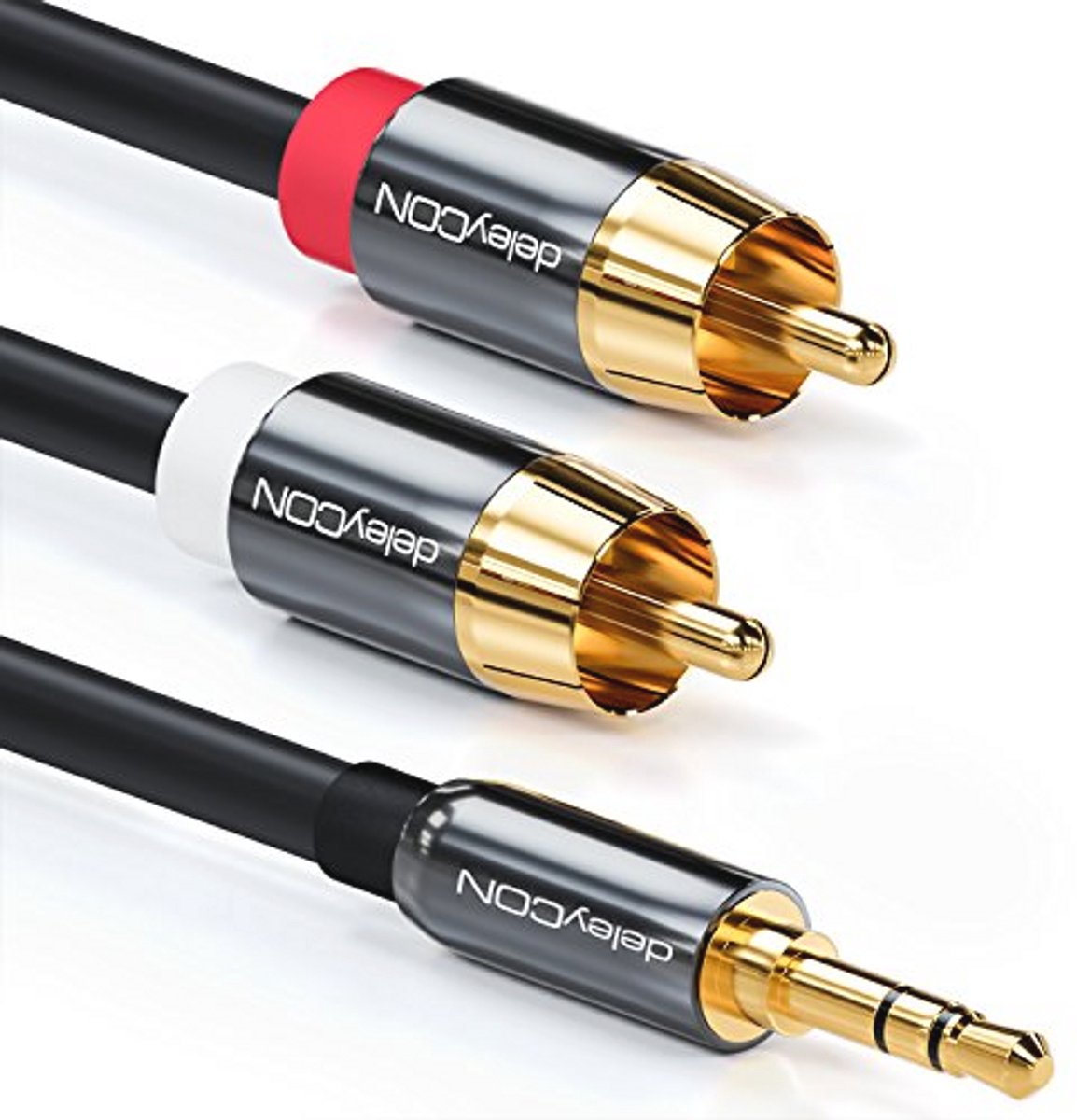 15m Jack naar RCA Cinch Audiokabel 3,5mm Stereo
