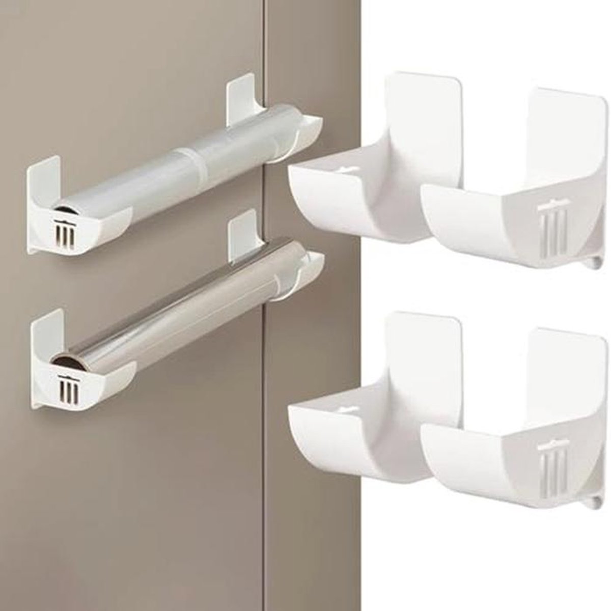 Ruimtebesparende Keukenorganizer Set voor Wandmontage - 4 Stuks