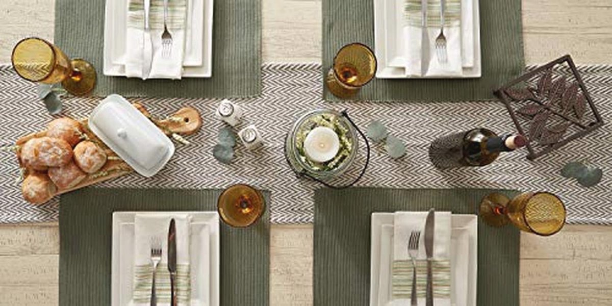 Katoenen Tafelloper Grijs 15 x 72 inch - Ideaal voor Elegant Dineren