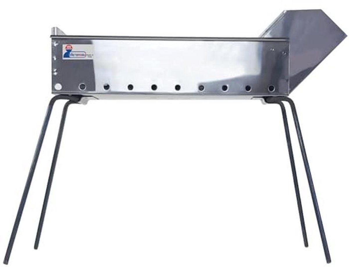 Grillpan met Klappoten en Grillspiesen van Roestvrij Staal - 50 cm