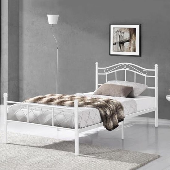 Metalen twijfelaar bedframe 120x200 cm - vintage stijl en stabiele constructie