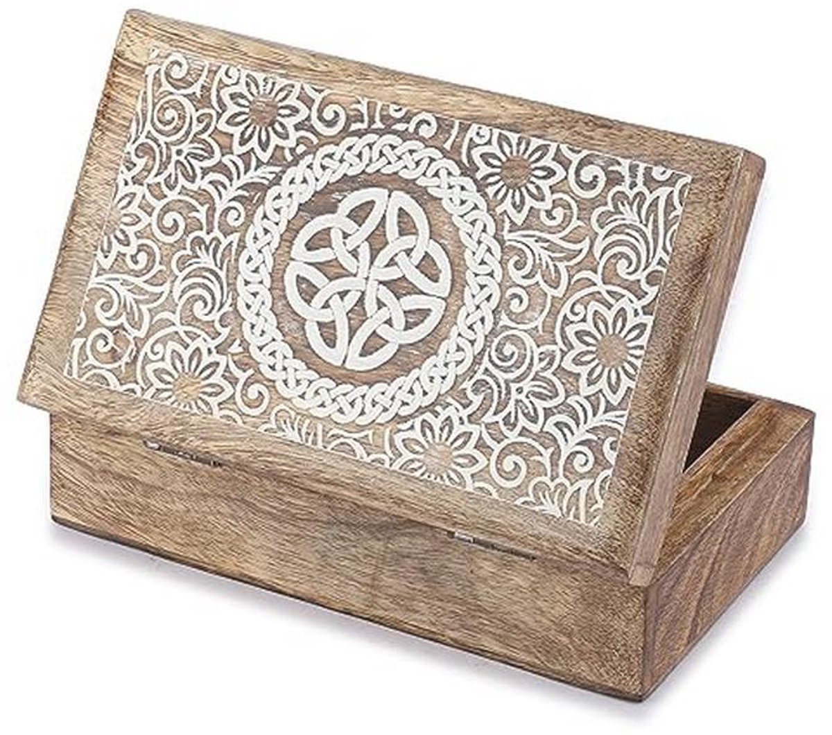 Handgemaakte Houten Decoratieve Sieraden Opbergdoos - Elegant en Functioneel