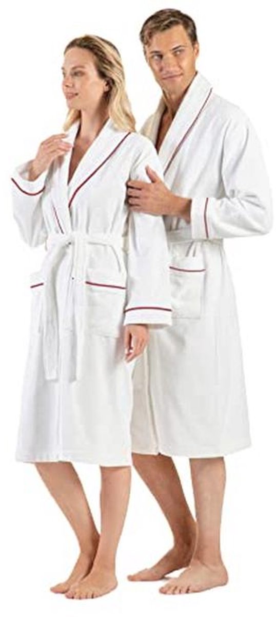 100% Turks Katoenen Badstof Badjas met Sjaalkraag - Unisex Luxe Comfort