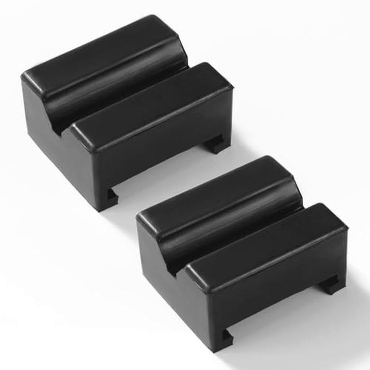 2 Stuks Universele Rubber Pad voor Autokrik met Sleuven - 70mm Vierkante Jackpad