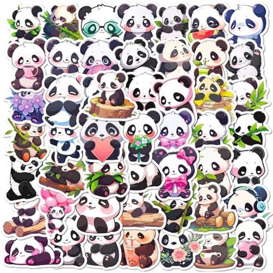 Panda Stickers voor Kinderen - 50 Stuks, 5 CM - Perfect voor ...