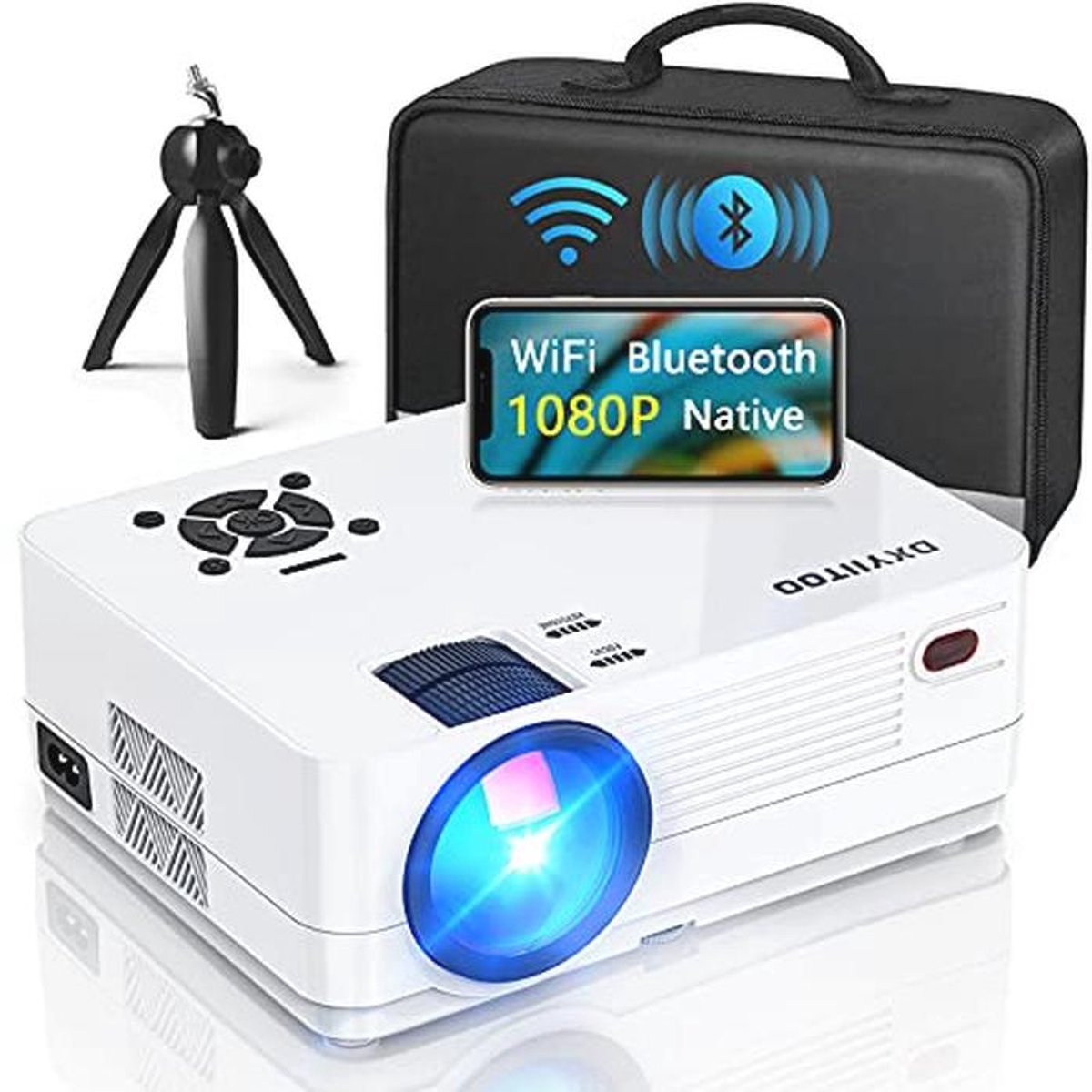 Full HD Projector met Wifi en Bluetooth - Ideaal voor Buitenfilms en Thuisbioscoop