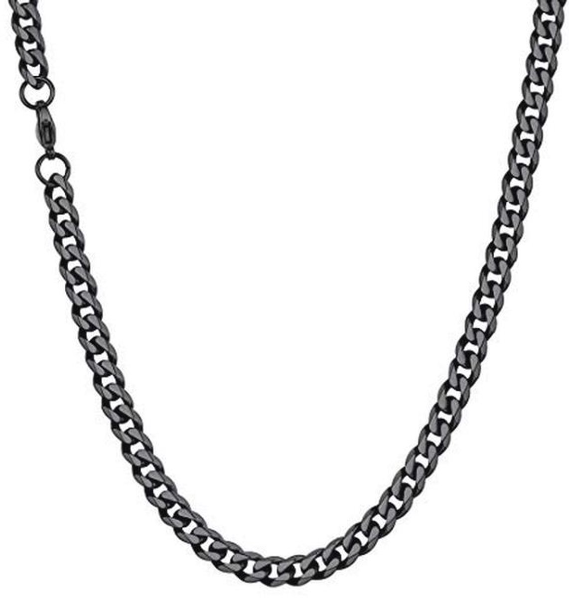 Stijlvolle Cubaanse ketting voor dames en heren - Zilverkleurig - Goud - Zwart