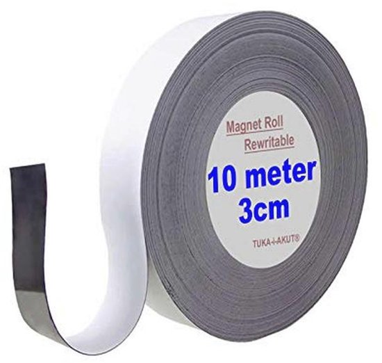 10x Magnet Expert Flexible Magnetschilder – 120x40x0,76 Mm – Weiß/silber, Trocken Abwischbar – Für Kühlschrank, Regale & Display