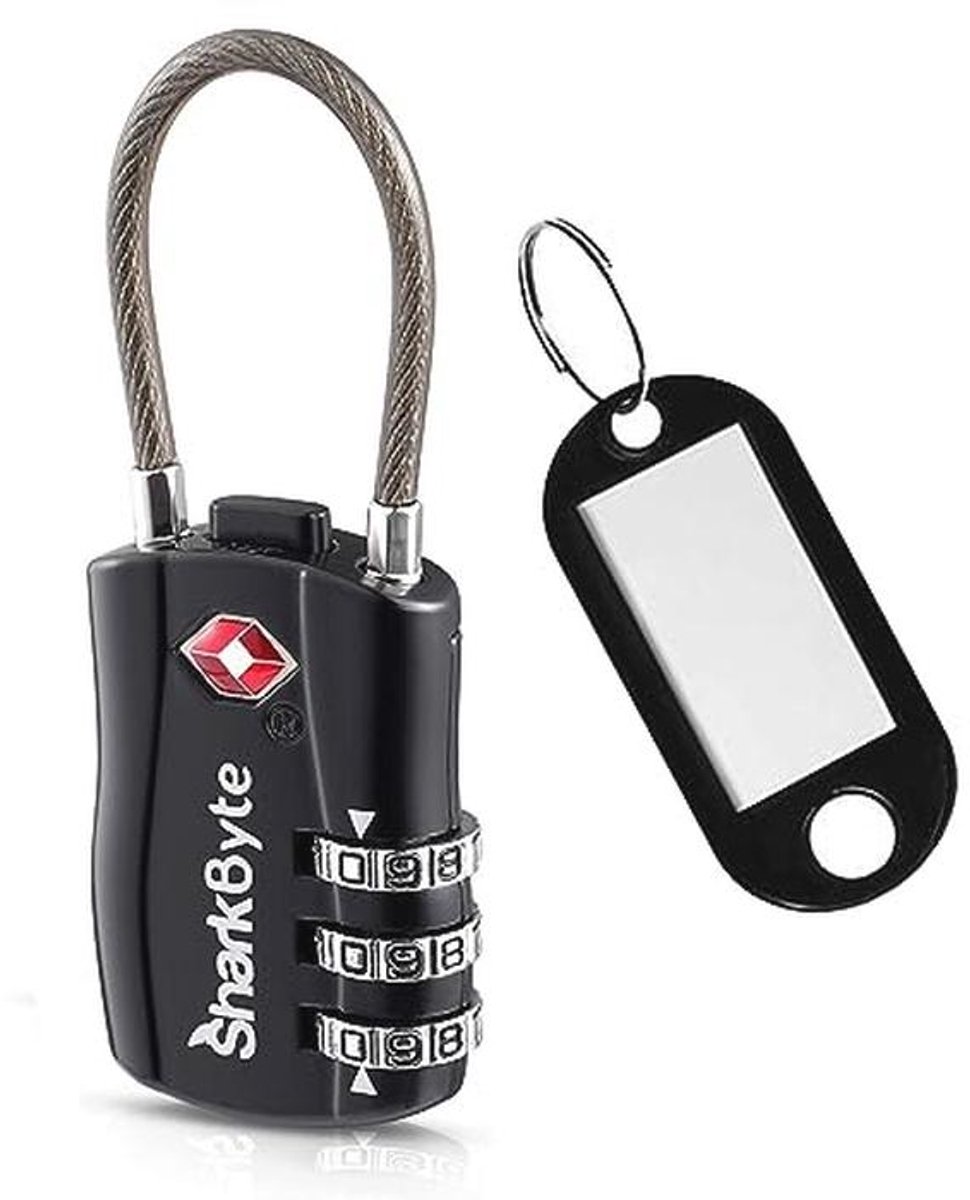 Veilig en Sterk TSA Kofferslot met 3-Dial Combinatie - Flexibele Kabel Reisslot voor Bagage en Lockers