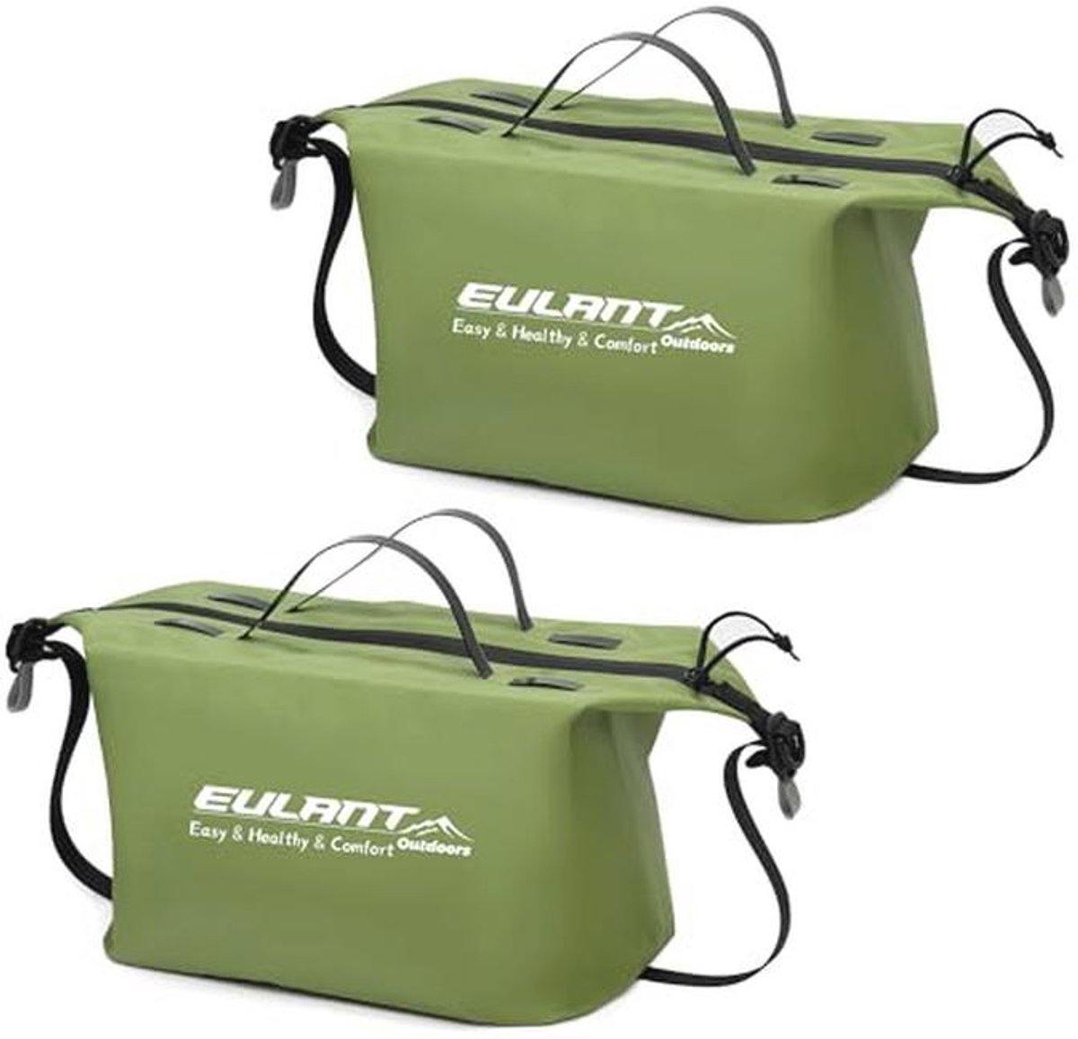 Waterdichte toilettas voor reizen - 2-pack nylon waszakken voor vuile kleding, badpakken en meer