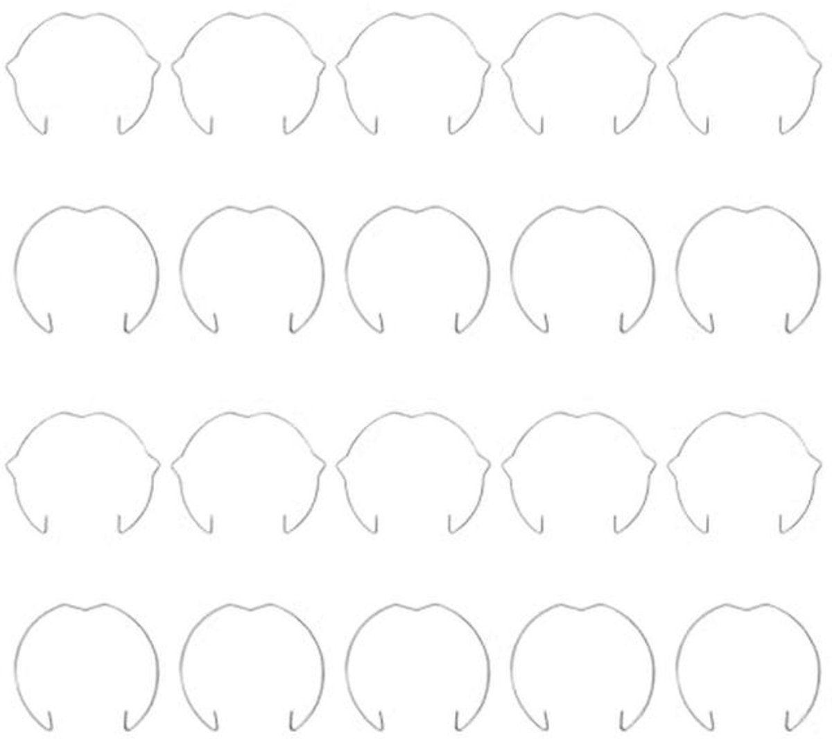 Montageveren voor Inbouwspots - Set van 20 Clips voor Lampen - Verschillende Maten en Vorm