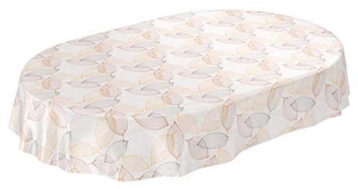 Afwasbaar tafelzeil met bladerpatroon, modern rond ontwerp, 120 cm