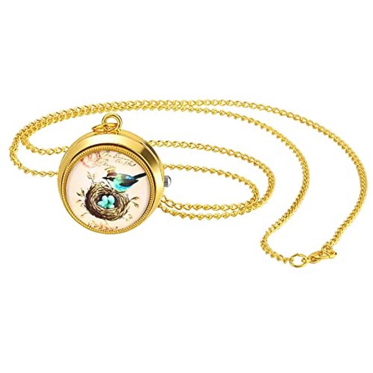 Vintage Zakhorloge met Poker Gravure voor Dames en Heren