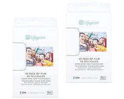 Lifeprint 3x4 Premium Zink Instant Print fotopapier (80 stuks) Compatibel met Lifeprint 3x4 printers