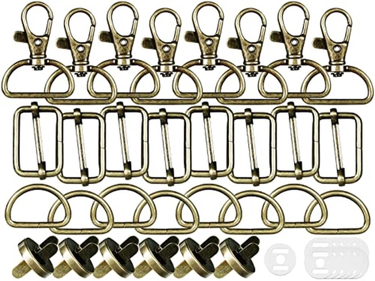 Draaibare Karabijnhaak, Sleutelhanger, D-ringen en Hardware Gespen voor Rugzakken en Doe-Het-Zelf Projecten